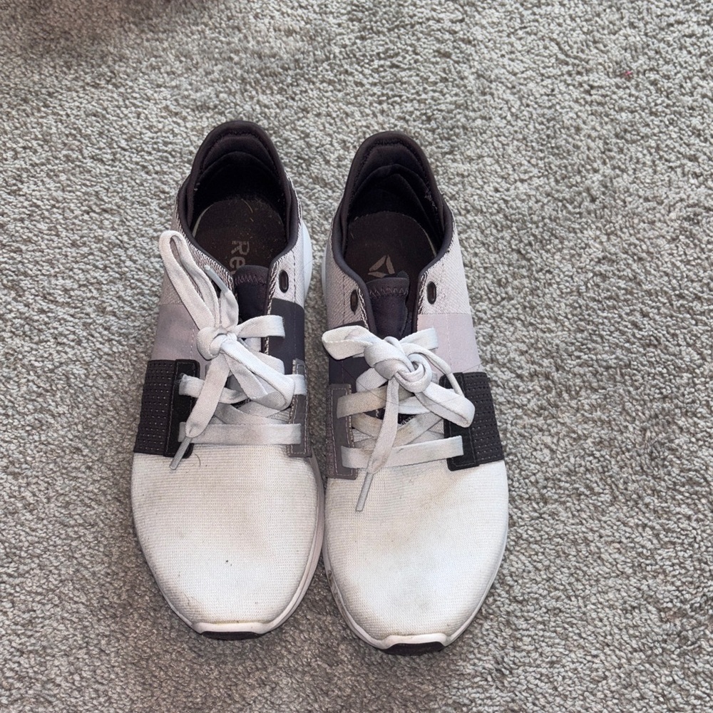 Reebok Women’s White and Purple Sneakers